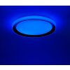 Leuchten-Direkt LOLAsmart_DISC Plafoniera LED Nero, 1-Luce, Telecomando, Cambia colore