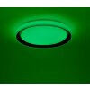 Leuchten-Direkt LOLAsmart_DISC Plafoniera LED Nero, 1-Luce, Telecomando, Cambia colore