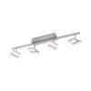 Leuchten-Direkt LOLAsmart-SABI Plafoniera LED Nichel opaco, 4-Luci, Telecomando, Cambia colore