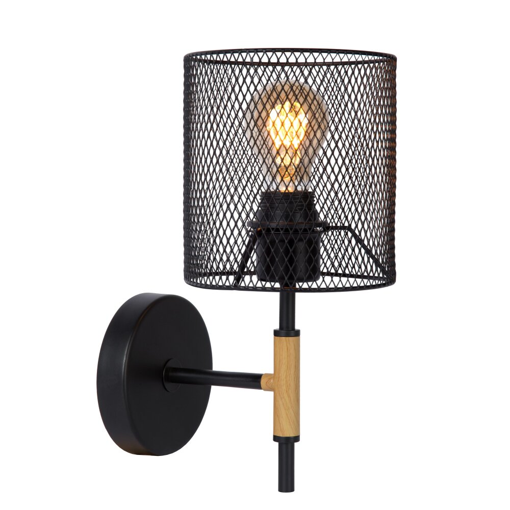 Lucide BASKETT Applique Nero, 1-Luce main product photo