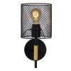 Lucide BASKETT Applique Nero, 1-Luce