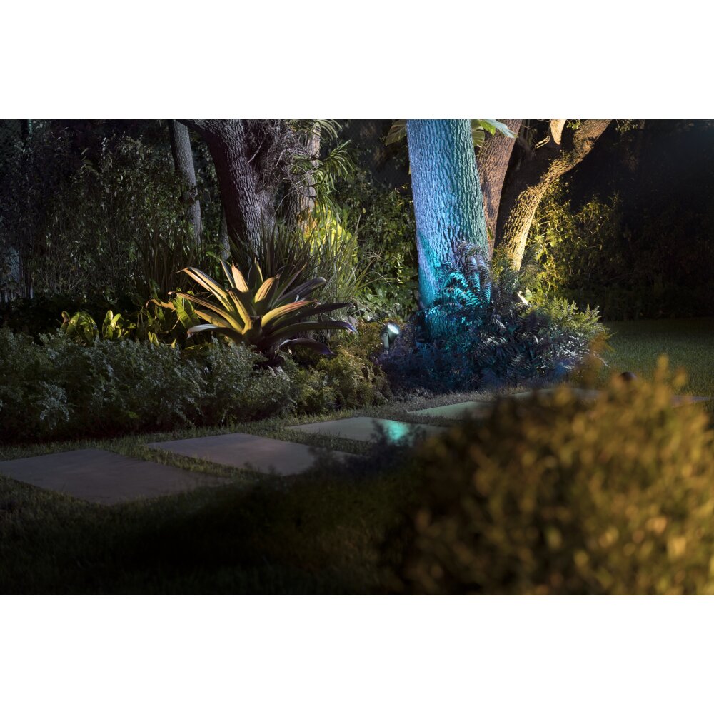 Illuminazione Philips Spot Faretto da giardino LED Nero, 1-Luce, Cambia colore