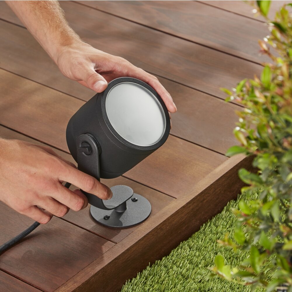 Illuminazione Philips Spot Faretto da giardino LED Nero, 1-Luce, Cambia colore