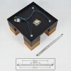 Armenie Plafoniera Oro, Ottone, Nero, 4-Luci