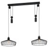 Eglo WINKWORTH Lampadario a sospensione Nero, 2-Luci