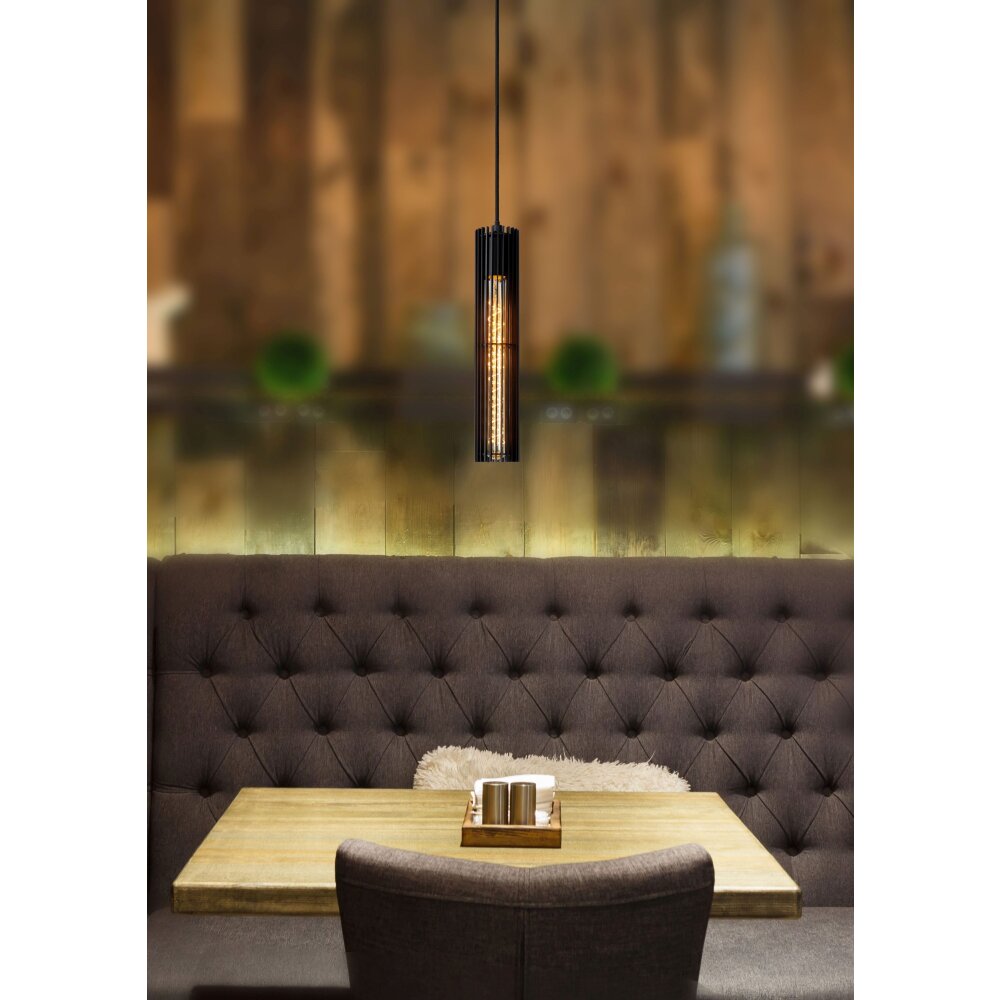 Lucide LIONEL Lampadario a sospensione Nero, 1-Luce main product photo