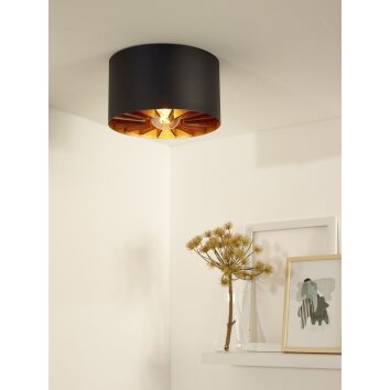 Lucide ZIDANE Plafoniera Nero, 1-Luce