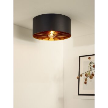 Lucide ZIDANE Plafoniera Nero, 1-Luce