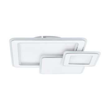 Eglo MENTALURGIA Plafoniera LED Cromo, Bianco, 1-Luce