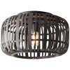 Brilliant Woodrow Plafoniera Legno scuro, Nero, 1-Luce