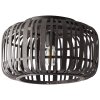 Brilliant Woodrow Plafoniera Legno scuro, Nero, 1-Luce