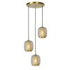 Lucide AGATHA Lampadario a sospensione Oro, Ottone, 3-Luci