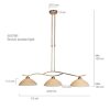 Steinhauer CAPRI Lampadario a sospensione Bronzo, 3-Luci