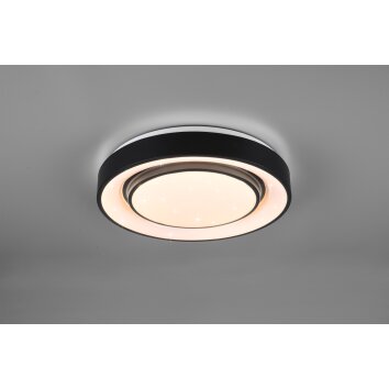 Reality Mona Plafoniera LED Nero, 1-Luce, Cambia colore