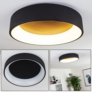 Kampala Plafoniera LED Nero, 1-Luce