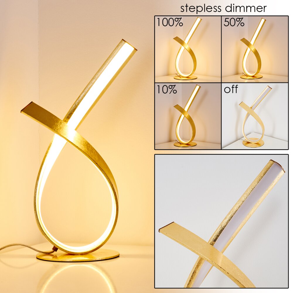 Lampada da Tavolo Medle LED Oro, 1-Luce main product photo