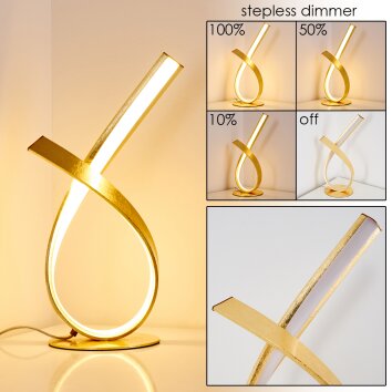 Lampada da Tavolo Medle LED Oro, 1-Luce