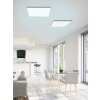 Leuchten-Direkt CANVAS Plafoniera LED Bianco, 1-Luce, Telecomando