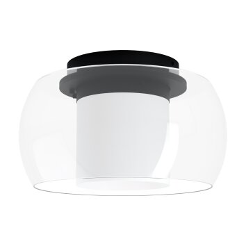 Eglo BRIAGLIA Plafoniera LED Nero, 1-Luce, Cambia colore