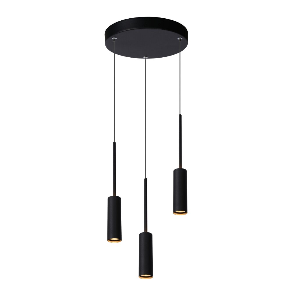 Lucide TUBULE Lampada a Sospensione LED Nero, 3-Luci main product photo
