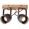 Brilliant CROWTON Plafoniera Legno scuro, Nero, 2-Luci