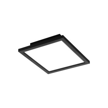 Eglo SALOBRENA Plafoniera LED Nero, 1-Luce, Cambia colore