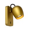 Lucide PRESTON Faretto da parete LED Oro, Ottone, 1-Luce