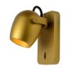 Lucide PRESTON Faretto da parete LED Oro, Ottone, 1-Luce