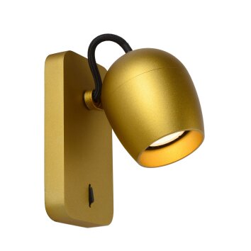 Lucide PRESTON Faretto da parete LED Oro, Ottone, 1-Luce