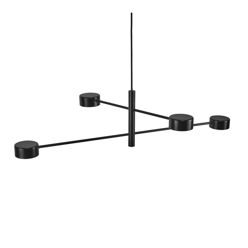 Nordlux CLYDE Lampada a Sospensione LED Nero, 4-Luci