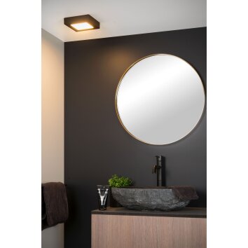 Lucide BRICE Plafoniera LED Nero, 1-Luce