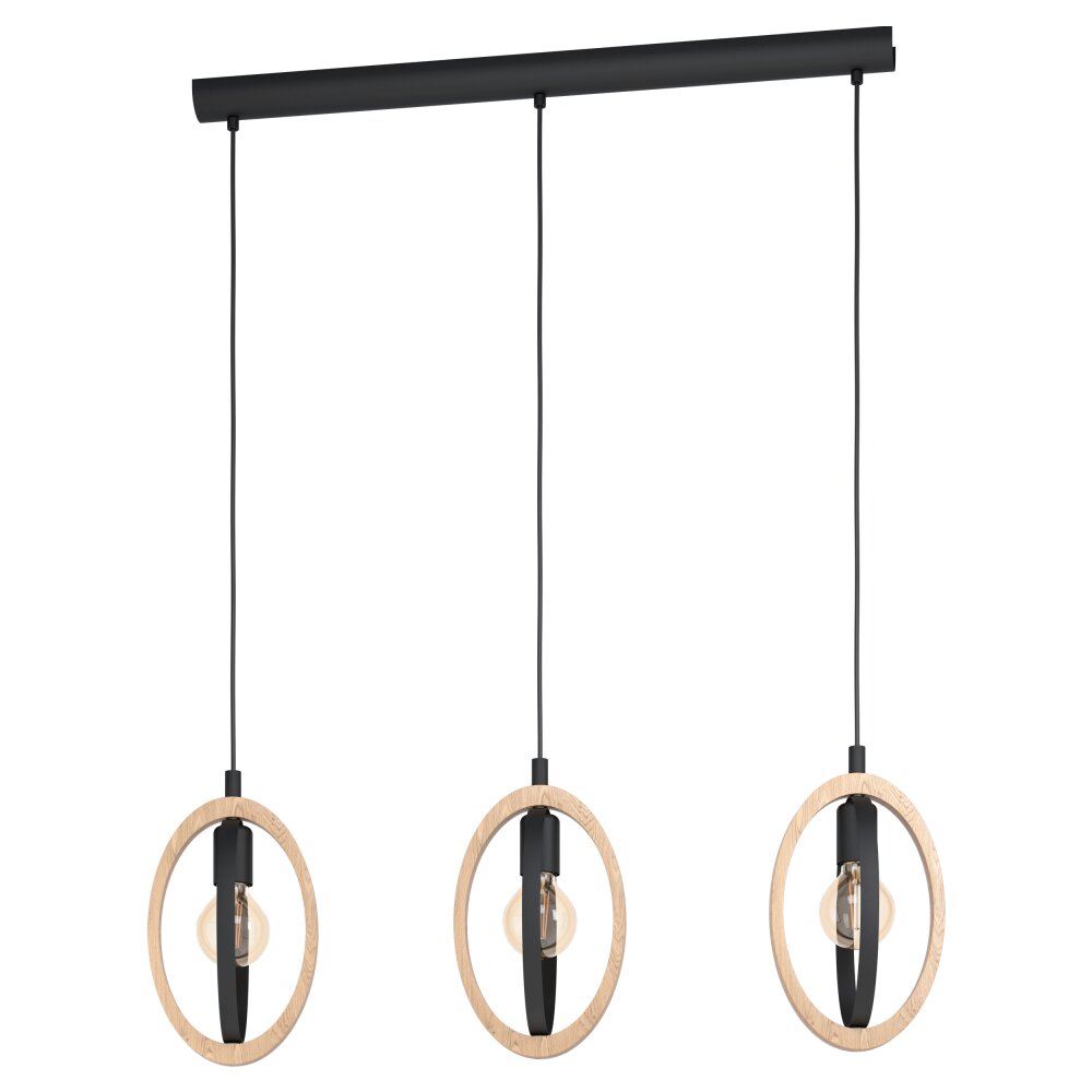 Eglo BASILDON Lampadario a sospensione Marrone, Nero, 3-Luci main product photo