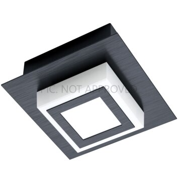 Eglo MASIANO Plafoniera LED Nero, 1-Luce