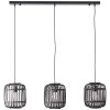 Brilliant Woodrow Lampada a Sospensione Legno scuro, Nero, 3-Luci