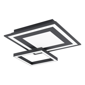 Eglo SAVATARILA Plafoniera LED Nero, 1-Luce, Cambia colore