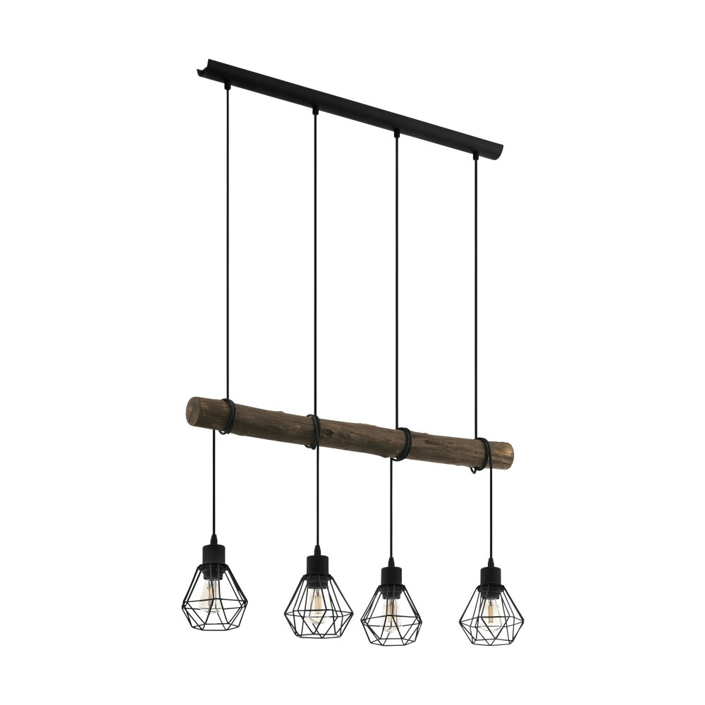 Eglo HORNINGTOPS Lampadario a sospensione Crema, Nero, 4-Luci main product photo