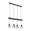 Eglo HORNINGTOPS Lampadario a sospensione Crema, Nero, 4-Luci