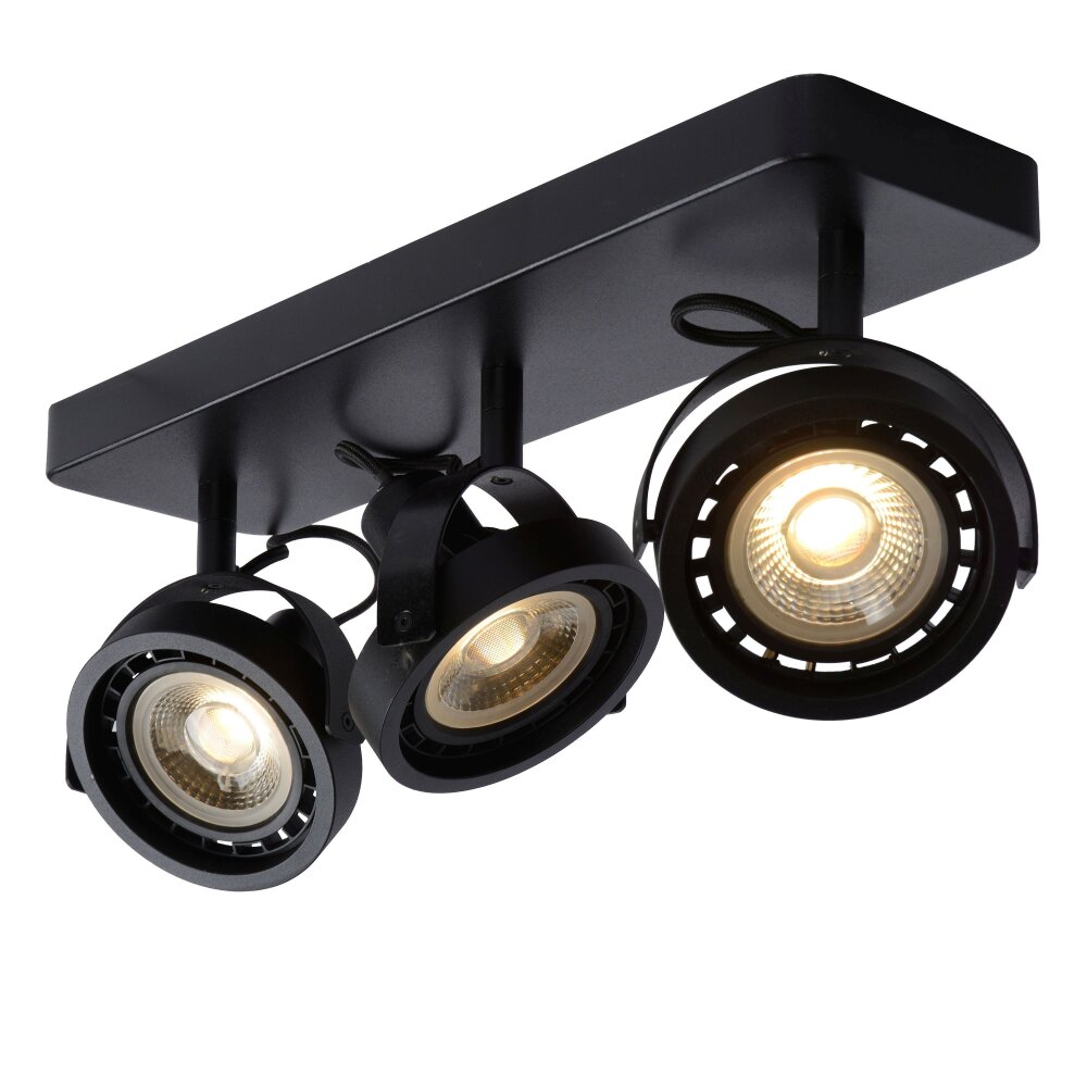 Lucide TALA Faretto da soffitto LED Nero, 3-Luci main product photo