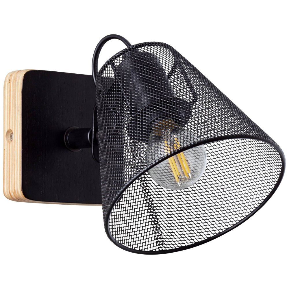 Brilliant Whole faretto Legno scuro, Nero, 1-Luce