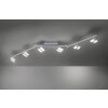 Leuchten-Direkt SABI Plafoniera LED Nichel opaco, 6-Luci, Telecomando, Cambia colore