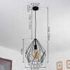 Zarembo Lampadario a sospensione Nero, 1-Luce