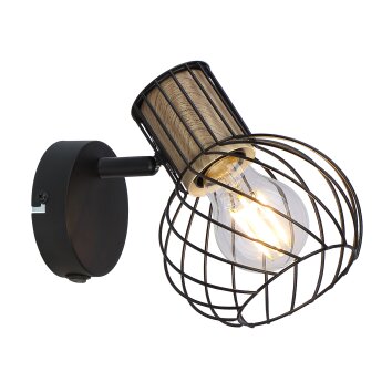 Globo LUISE faretto Nero, 1-Luce