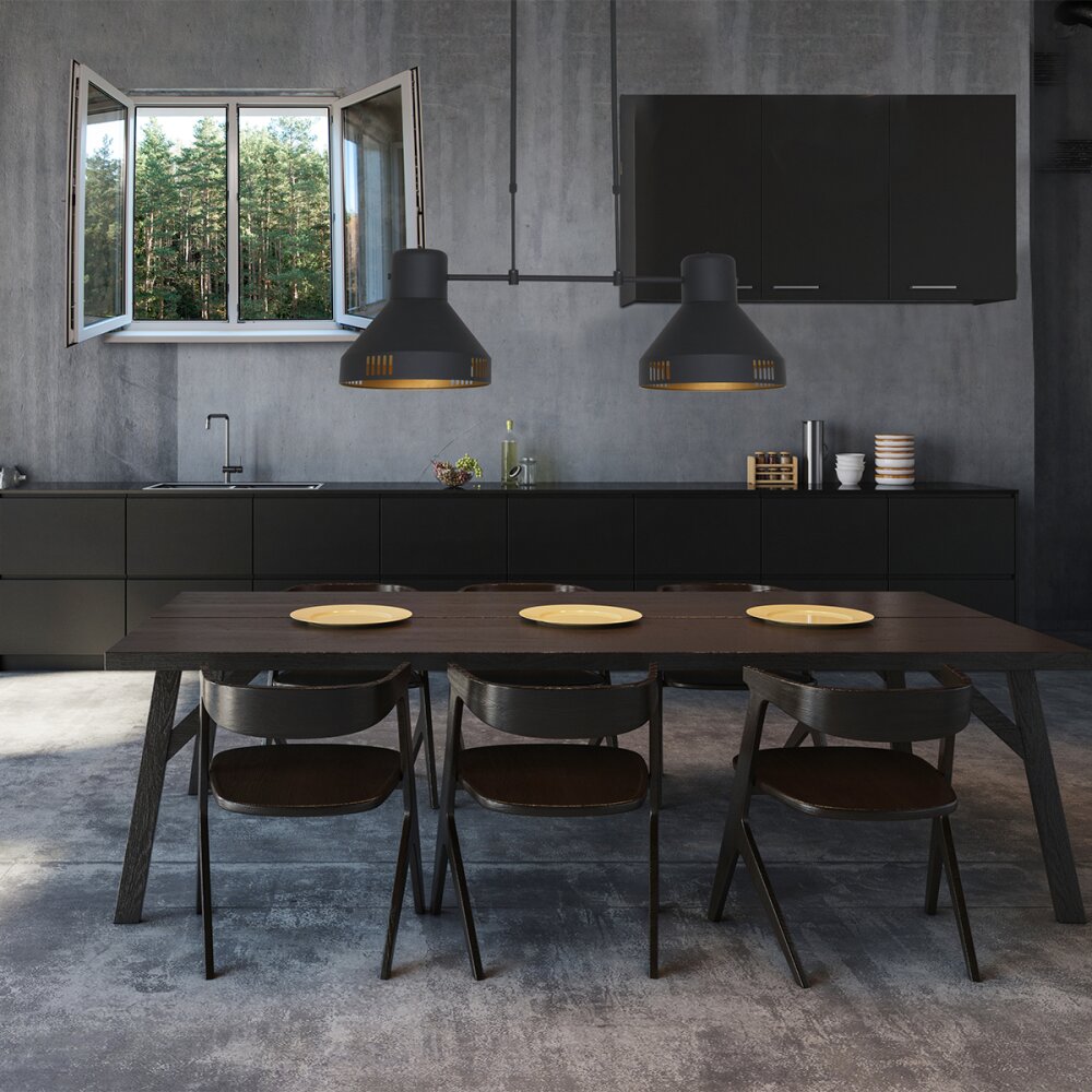 Steinhauer Evy Lampada a Sospensione Oro, Nero, 2-Luci main product photo