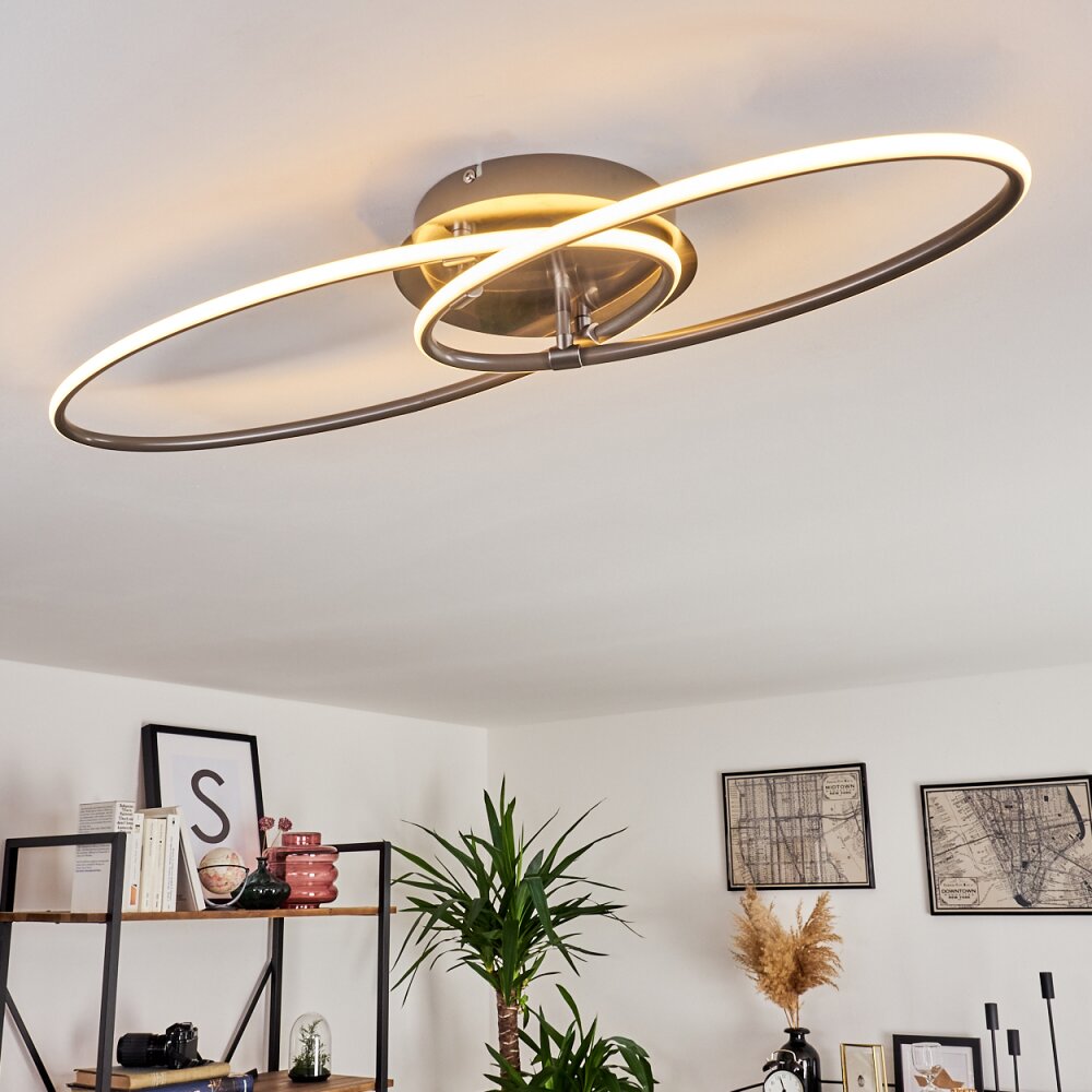 Harpeth Plafoniera LED Nichel opaco, 1-Luce