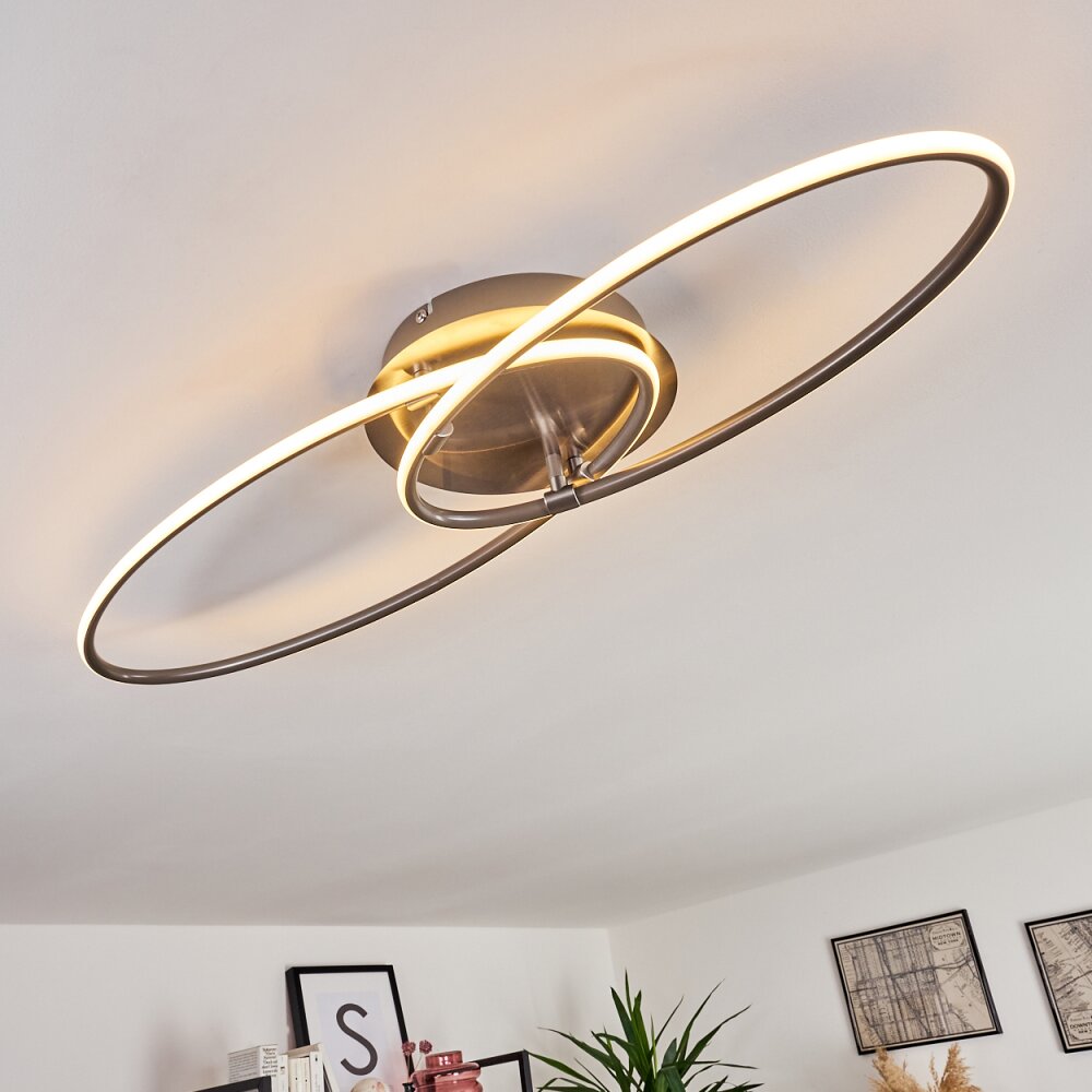 Harpeth Plafoniera LED Nichel opaco, 1-Luce