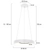 Steinhauer Ringlede Lampada a Sospensione Bianco, 1-Luce