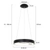 Steinhauer Ringlede Lampada a Sospensione Nero, Bianco, 1-Luce