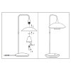 Steinhauer Tallerken Lampada da tavolo LED Acciaio inox, Bianco, 1-Luce