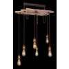 Globo MUCHA Lampadario a sospensione Legno chiaro, 6-Luci