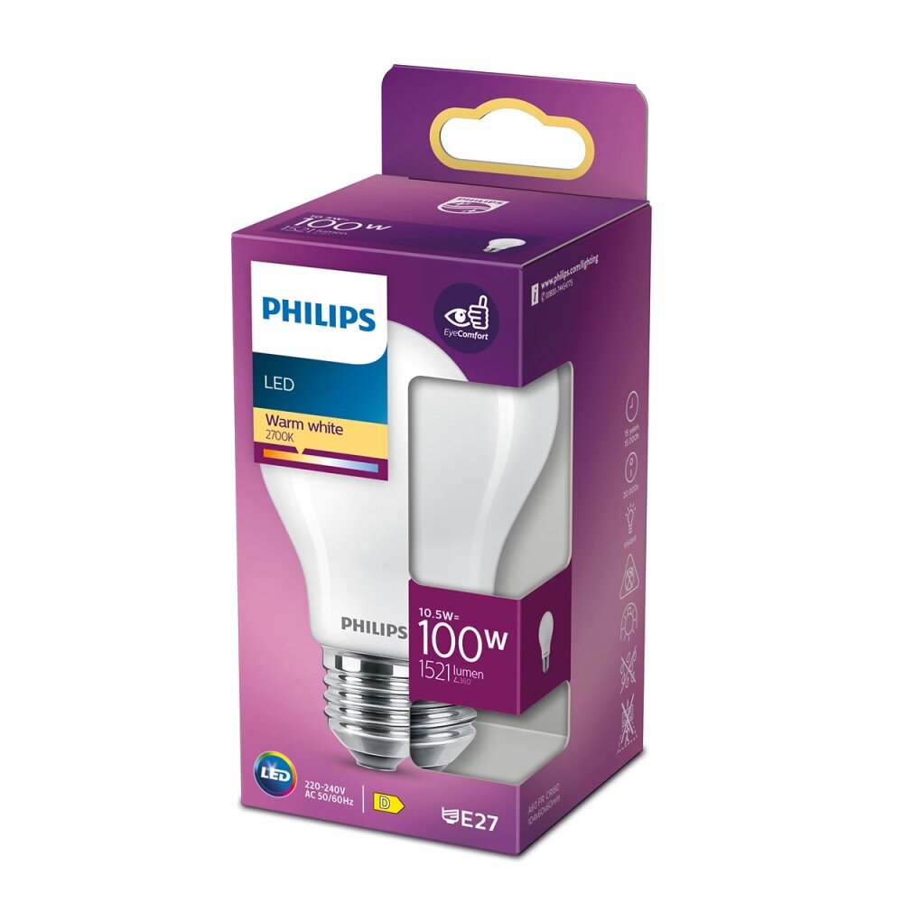 Philips LED E27 100 Watt 2700 Kelvin 1521 Lumen main product photo